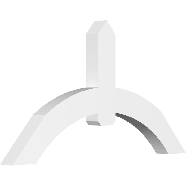 Ekena Millwork Archdale Architectural Grade PVC Gable Bracket, 60"W x 32 1/2"H x 4"D x 6"F, 13/12 Pitch GBP060X33X0406ARC00 - main